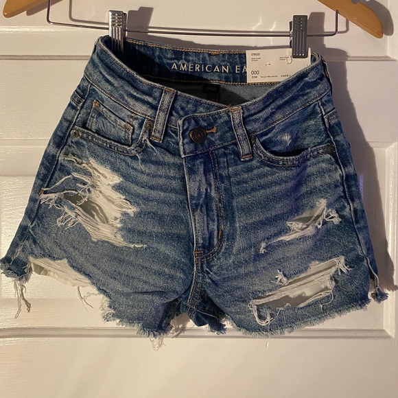 American eagle mom short strigid shorts 000 - Picture 1 of 4